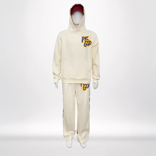 Imported Cream Signature Hoodie Set