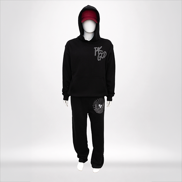 Imported Black Signature Hoodie Set