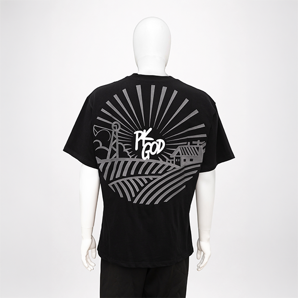 Imported Black Oversized Street Tee