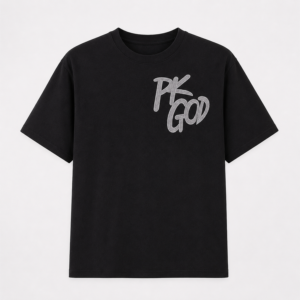 Imported Black Oversized Street Tee