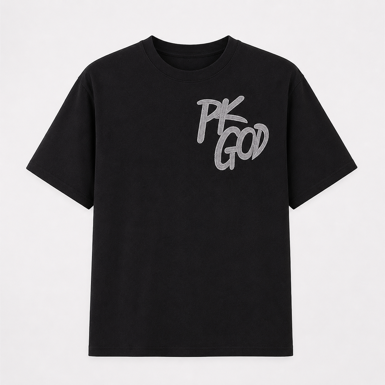 Imported Black Oversized Street Tee