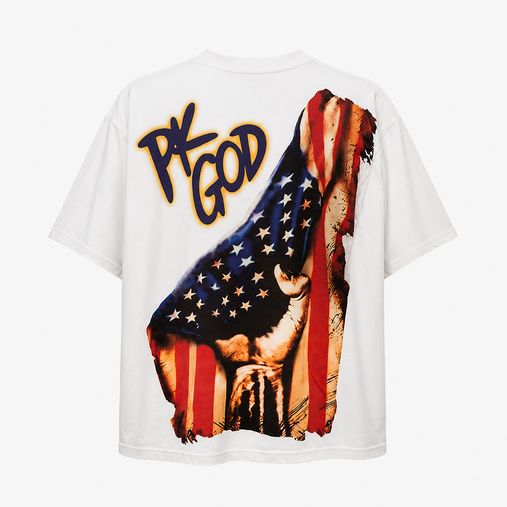 Imported White Oversized Street Tee
