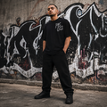 Imported Black Oversized Street Tee