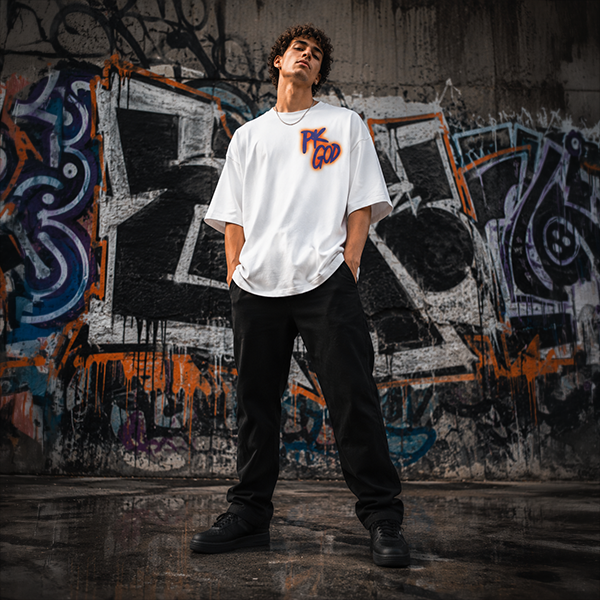 Imported White Oversized Street Tee