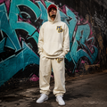 Imported Cream Signature Hoodie Set